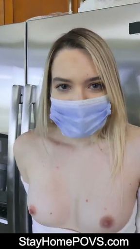 Kenna James Bored of Quarantine POV Sucks and Fucks Husband   Clip 1