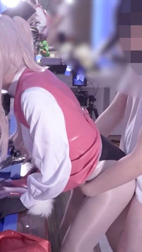 Tamamo Cosplay Sex, FGO Sexy Ladyboy Cosplayer get Fucked, Fate Crossdresser Tgirl trans Hentai 11   Clip 1