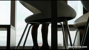 Lucy Belle Has Sex in the Office when Her Lover Cums on Her Stockings