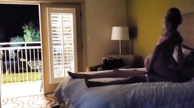 Beautiful Wife Fucked 3 Times at Hotel Door Open Shower and More!