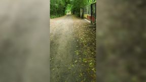 Babe with pierced nips and ink rides hard in the wild