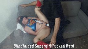 Blindfolded Supergirl Fucks a huge cock 2