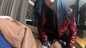 Blowjob in My Tight Jumpsuit & Shiny Downjacket � He Came All Over Me 230- preview