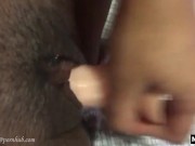 Hot MILF Masturbate with 8 inch dildo & loud moaning:අඟල් 8 කින් හුත්තට දැනෙන සැප