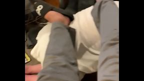 James found a new human chair