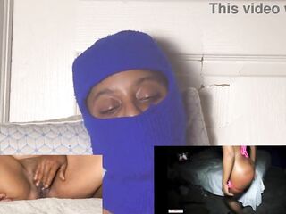 Reaction squirt black soaked eye rolling climax