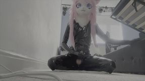Foxy Steals Masters Camera and records herself masturbating.