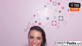 Old style hardcore casting with a tatted brunette