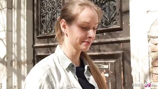 GERMAN SCOUT - ADORABLE 19 YEAR OLD KINUSKI TALK TO REAL LEG SHAKING ORGASM CASTING