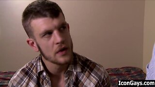 Gay old man fucks his jealous step son