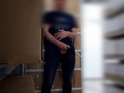 colleague who caught me masturbating in office archive is back to watch and quickly fill my throat
