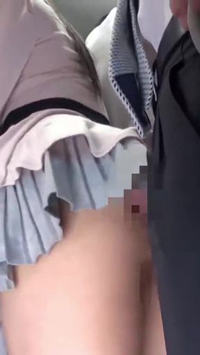 Her Lifted Miniskirt and Tight Curves Drive Every Passenger Wild Part 14