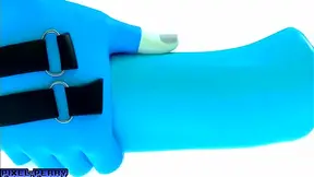 Cute MLP Futanari Pony Gives Lollipop blowjob With Blue Vinyl Outfit