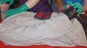 TWO GLOVED DENTISTS CHECK YOUR TEETH GIVING YOU A HANDJOB & TEACH YOU HOW TO DO MILK YOUR OWN COCK! - MEDFET FEMDOM