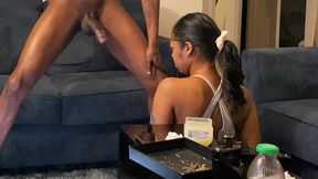 slut came over to give me a buss down!