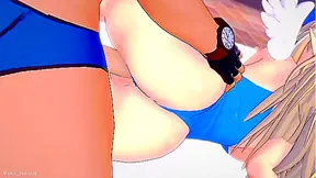 Flonne in a swimsuit wants to reach heaven riding a big cock (hentai) (uncensored)