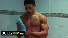 Geek Meets Jock Under the Shower—Hard Initiation Begins – 18+ Anal