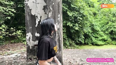A Date With AltGirl Ended With Hard Sex And A Deep Blowjob In An Abandoned Place