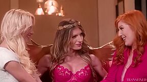 Two Gals Discovering The Pleasures Of A Trans Playmate