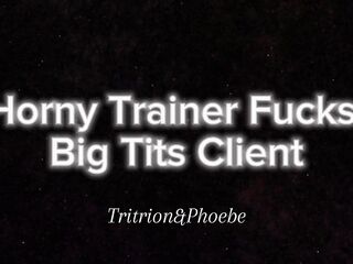 Sexually excited PAWG Client Screws Large Schlong Personal Coach After Workout Session