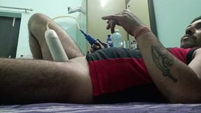 Indian desi police officer uncle gets rest and masterbation