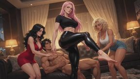 Ballbusting Stories #9: Three Goddesses One Pair of Balls