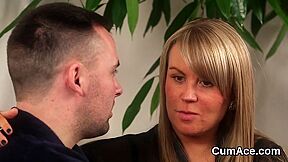 Spicy Centerfold Gets Cum Load On Her Face Eating All T