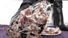 Smoking Mistress and Cake From Boot Soles POV Clip, Lady Victoria Valente