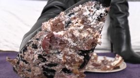 Smoking Mistress and Cake From Boot Soles POV Clip, Lady Victoria Valente