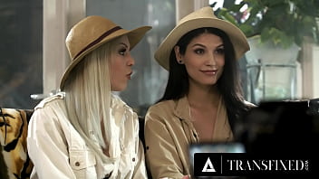 TRANSFIXED - MILF Kenzie Taylor Gets Creampied While Taming Hot Safari Lover Zariah Aura&#039_s Wild Cock