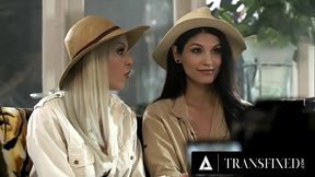 TRANSFIXED - MILF Kenzie Taylor Gets Creampied While Taming Hot Safari Lover Zariah Aura'_s Wild Cock