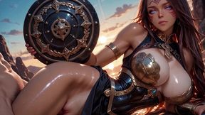 warrior princess aria – after battle pov - ai generated