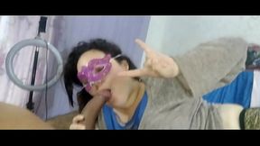 Esposa quente realizando fantasias