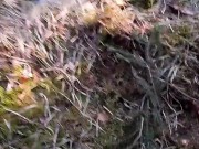 Bear Twink: Naked Man Handjob Wwhile Walking (Next to the Bike Path) - RASH horny white man