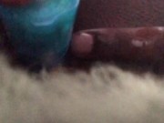 YOUNG EBONY MAKES HIS ASS CREAM WITH GF’s RABBIT  [SOLO ANAL PLAY]