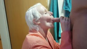 CFNM Blowjob and Cum Swallowing
