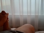 Horny Daddy Is Almost Caught As He Jerks Off By Open Window