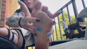 Dirty Feet After a Long Walk – Outdoor Sandal Removal & Foot Worship