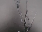 big load cumming over the table