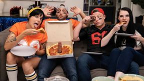 Sneaky Super Bowl Bang - Dom King Turns Logan Aarons from Str8 to Gay