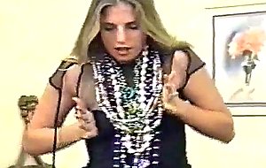 Fun girl at mardi gras