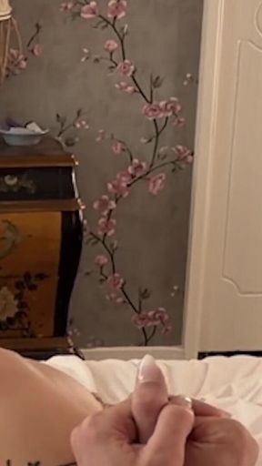 Foot Worshipping, Biting and Sucking Her Tied-up Trans Feet & Toes