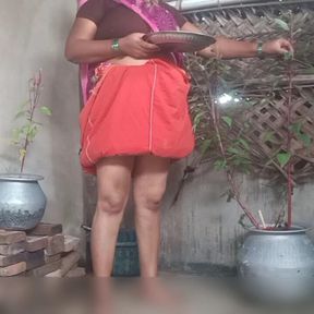 Aunty porn video with attractive dress doggy style