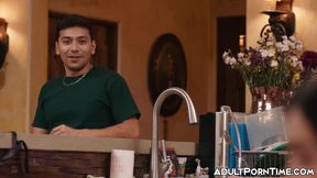 Busty Hailey Rose begs classmate to fuck her after seeing his porn