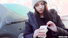 ”Rebecca gets her smooth snatch smashed between classes”