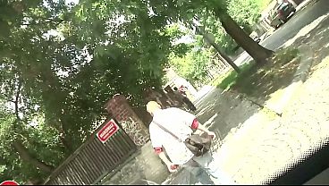 THE FUCK BUS - Horny brunette takes a boy from the street