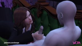 Dark fantasy: Hermione enjoys fucking evil wizard Voldemort