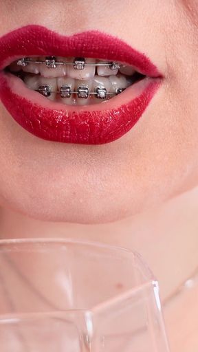 JOI video. FemDom POV. Saliva and humiliatrix: you suck strap-on (by Arya Grander)