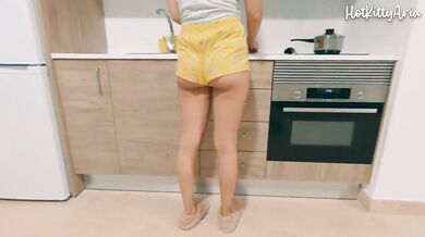 Big white cock pounding the fit asian babe's tight petite body