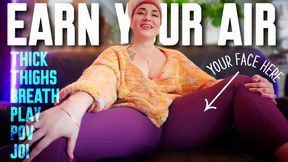 Earn your Air: Thick Thighs Breath Play POV JOI | Curvy Laughing MILF Femdom Humiliation with Cum Countdown | Mz Dela Florez